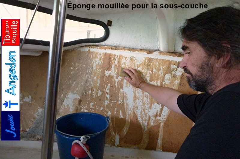 Maintenant : La sous-couche et la colle ...