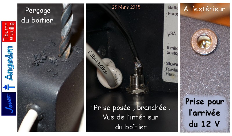 La prise par o arrivera le courant de ma batterie